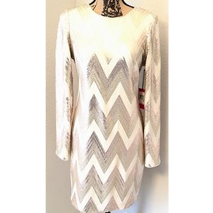 Ivory/Gold Sequin Vince Camuto Dress